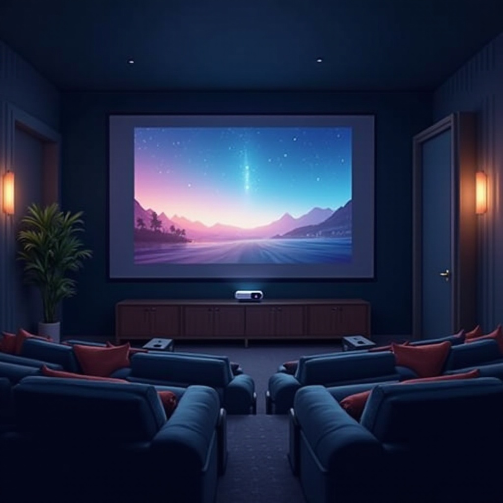 configuração de um projetor de home cinema