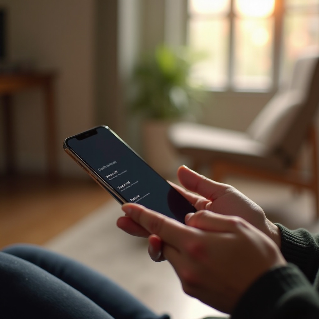 spegnere il telefono e riavviare