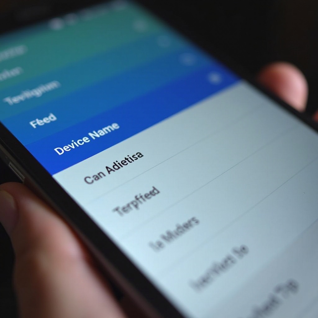 cambiare nome telefono android