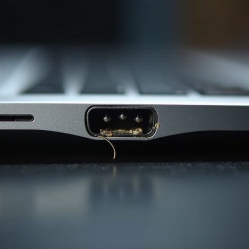 como saber se a porta de carregamento está danificada em um Chromebook