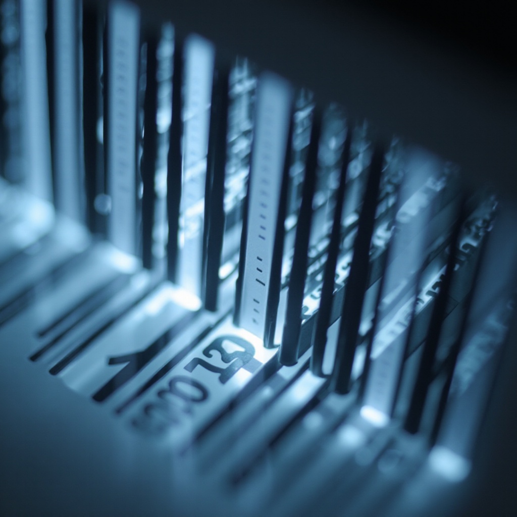 Leitores de código de barras lêem as barras brancas