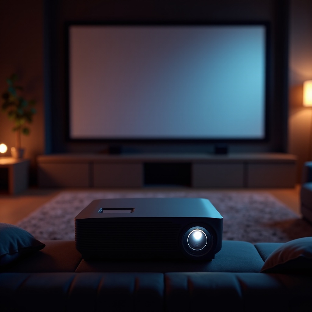 configuração de um projetor de home cinema